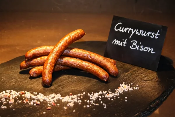 Currywurst mit Bison